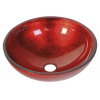 SAPHO MURANO ROSSO IMPERO sklenené umývadlo okrúhle 40x14 cm, červená AL5318-63