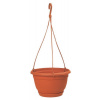 Nohel Garden kvetináč závěsný AGRO s podmiskou plastový terakota 18x11,8cm