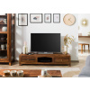 Bighome - TV stolík Palisandr 160x43x33 tmavo hnedý lakovaný ANCONA