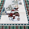 Gobelínový obrus Veselí snehuliaci / chenille 40x100cm