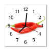 Nástenné sklenené hodiny Paprika 30x30 cm