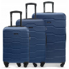 Sada cestovných kufrov PUCCINI, tmavomodrá, ABS, tvrdé, 3v1, na kolieskach