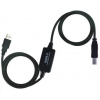 PremiumCord ku2rep15ab USB 2.0 repeater a propojovací A/M - B/M, 15m, černý