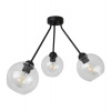 Light Home Stropné svietidlo Haga Trio, 3x transparentné sklenené tienidlo