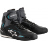 Alpinestars Stella Faster-3, black/gray ocean dámská obuv na motorku - 5,5(37)