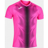 Joma Dres OLIMPIA T-SHIRT FLUOR PINK-BLACK S/S Veľkosť: XS