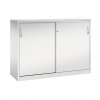 Kancelárska skriňa Acurado - Sideboard, posuvné dvere, 1600 x 500 x 1200 mm, bledosivá