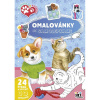 JIRI MODELS a.s. Omalovánky A4 se samolepkami Štěňátka a koťátka