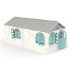 DOLONI Dětský zahradní domeček XXL šedo-bílo-zelený