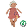Bonikka Organic látková bábika (Aria tehlové šaty)