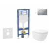 GEBERIT - Duofix Set předstěnové instalace, klozetu Oudee Vortex a sedátka softclose, tlačítko Sigma01, lakovaný matný chrom SANI11CA1149B