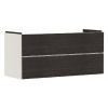 Hansgrohe Xevolos E - Umývadlová skrinka 118x58x48 cm, 2 zásuvky, matná béžová/tmavý dub 54185730