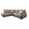 MID.YOU ROZKLADACIA ROHOVÁ POHOVKA, textil, svetlohnedá - Sedačky - 001454000212