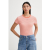 Tommy Jeans basic tričko dámske bavlnené s elastanom DW0DW17383 oranžová XS