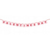 Banner vlajky „Valentines day – Deň sv. Valentína“, PartyDeco, 150 cm