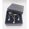 Set náhrdelník a náušnice - husľový kľúč strieborná farba v darčekovej krabičke