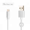 Dlhý dátový a nabíjací kábel FIXED s konektormi USB/Lightning, 2 metre, certifikácia MFI, biely