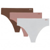 Dámske nohavičky Under Armour Pure Stretch No Show Thong - Solid 3Pk Veľkosť: L / Farba: sivá
