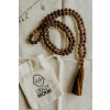 Monks Mala meditačná pomôcka Smoke quartz