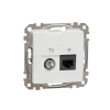 Schneider Electric Sedna Kombinovaná zásuvka anténna a datová, TV + RJ45, termoplast, biela, SDD111469T