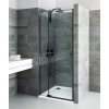 ROTH ELEGANT NEO LINE BI PF2 90cm dvere do niky alebo do kombinácie / sprchový kút rohový, profil čierny, sklo číre, BI PF2 09020 VPE