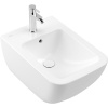 VILLEROY & BOCH Venticello závesný bidet s otvorom, s prepadom, 375 x 560 mm, Stone White, s povrchom CeramicPlus, 441100RW