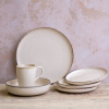 Bežová porcelánová jedálenská súprava Craft pre 12 osôb 48-dielna AMBITION