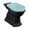 Kerasan RETRO WC kombi misa 38,5x72cm, spodný odpad, čierna mat 101231