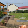 ZÁHRADNÝ GRIL NEREZ ŽERIAVOVÉ RAMENO + ROŠTY 50 A 90 CM + NAVIJÁK INOX (ZÁHRADNÝ GRIL NEREZ ŽERIAVOVÉ RAMENO + ROŠTY 50 A 90 CM + NAVIJÁK INOX)