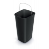 PROSPERPLAST Odpadkový kôš COMPACTA Q basic recyklovaný čierny, objem 25l