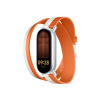 Štýlový kožený náramok Xiaomi 140-180 mm bielo-oranžový