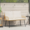 vidaXL Záhradná lavička Prírodná 114x64x78 cm Polyratan - Hnedá - 262206-278838