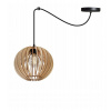 Light Home Závesné svietidlo Timber Spider 2, 1x drevené tienidlo