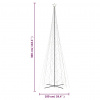 vidaXL Vianočný stromček kužeľ teplý biely 3000 LED 230x800 cm - Biela - 64867-19696