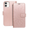 Kryt Forcell MEZZO Book iPhone 12 / 12 Pro mandala ružový
