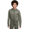Nike Kids Therma-FIT Full-Zip Hoodie - cargo khaki/white - Zelený