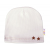 Baby Nellys Rebrovaná čiapka Hviezdičky biela