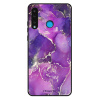 Lesklé pouzdro iSaprio pro Huawei P30 Lite - Purple Marble 10 (Lesklé pouzdro, kryt, obal iSaprio Exclusive na mobil Huawei P30 Lite s motivem Purple Marble 10 - elegantní skleněný vzhled, skvělá ochr