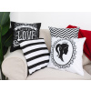 XPOSE® Set obliečok na vankúš LOVE QUEEN 40x40 cm - set 4ks, Bavlna