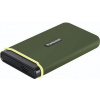Transcend ESD380C 1TB USB 3.2 Gen 2x2 (USB-C) Externí Anti-Shock SSD disk (3D TLC), 2000MB/R, 2000MB/W, armádní zelená TS1TESD380C