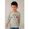Detská bavlnená košeľa s dlhým rukávom Mayoral 3084.5E.Mini.PPY2 béžová 128