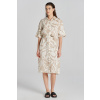 ŠATY GANT REL PALM PRINT LINEN SHIRT DRESS DRY SAND