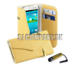 Kožený obal Samsung Galaxy S3 – Wallet Zip – krémová