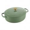 Litinový hrnec s poklicí BELLAMONTE 29 cm, 4,5 l, zelená - BALLARINI (Oválný pekáč 29 cm, 4,5 l BELLAMONTE zelená - BALLARINI)