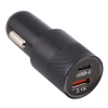 Nabíjačka do auta USB-C + USB-A, 3,1 A (12 W), 12–24 V Čierna