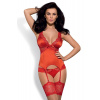 Obsessive Dámský korzet Secred corset - červená - S/M