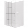 CERANO - Sprchová zástena Walk-in Crystal Ľ/P - 8 mm - bezvzperový systém - biela matná, industriálne sklo - 130x200 cm