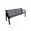 Záhradná lavica, lavička - Park Garden Bench Anthracite - šedá 125 cm (Park Garden Bench Anthracite - šedá 125 cm)