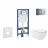 GEBERIT - Duofix Set předstěnové instalace, klozetu Oudee Vortex a sedátka softclose, tlačítko Sigma01, lesklý chrom SANI11CA1152B