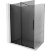 Mexen Velar, sprchová zástena s posuvnými dverami Walk-in 150 x 200 cm, 8mm šedé sklo, čierna matná, 871-150-000-43-70